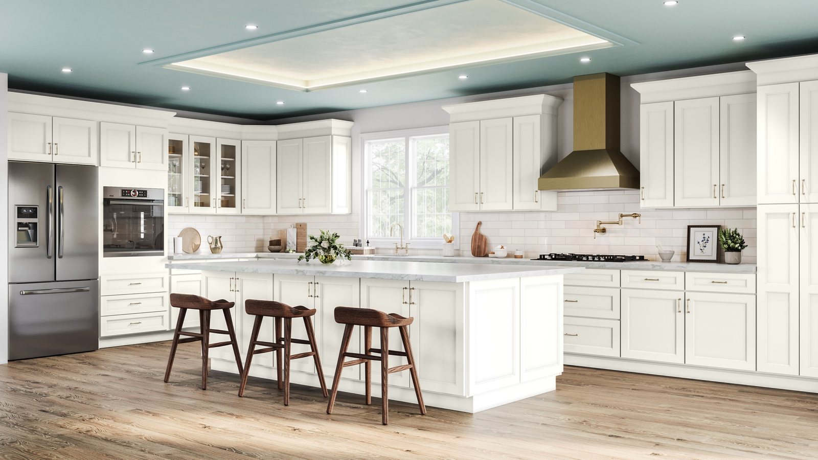 Modern white kitchen remodel in Prescott, AZ